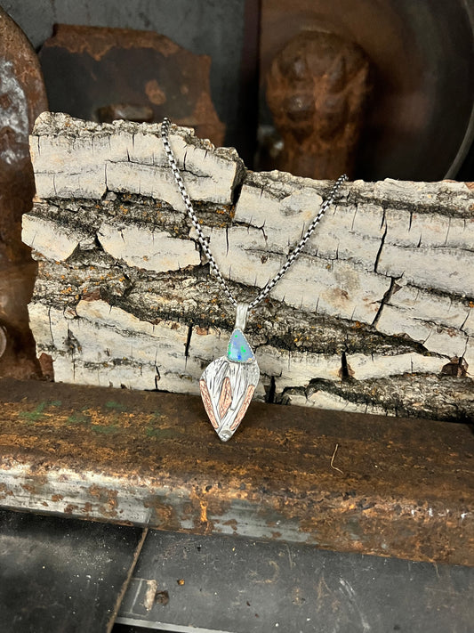 Black Opal Comet Pendant 925 Sterling silver (Bellas Comet)