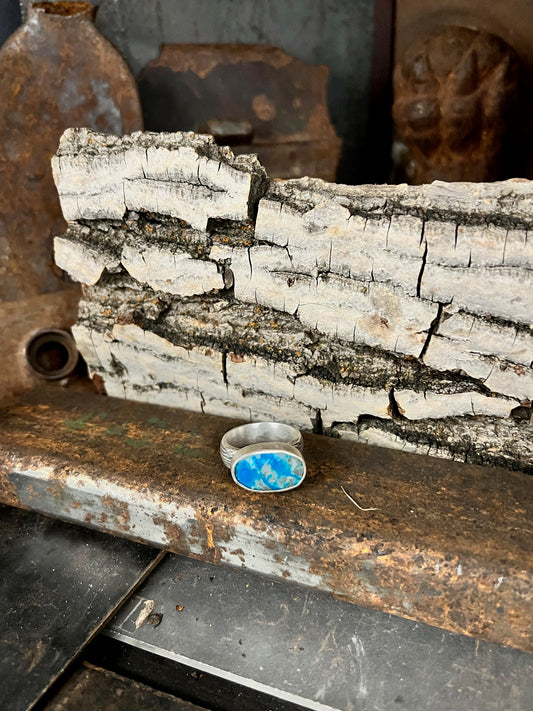 Fancy Sky Blue Turquoise Ring